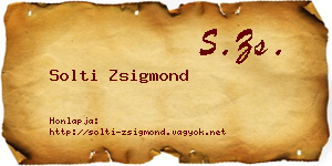 Solti Zsigmond névjegykártya