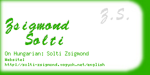 zsigmond solti business card